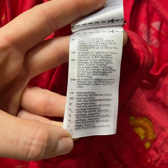 Manchester United Jersey Men's Size Medium Red Adidas Athletic Soccer 540 - Picture 14 of 15